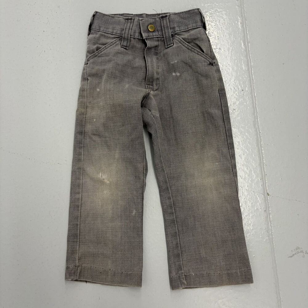 Vintage 50s Ely Cattleman Grey Canvas Buckleback Pants 18x15